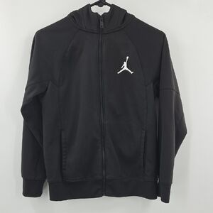 Jordan Boys Black Zip-Up Hoodie